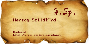 Herzog Szilárd névjegykártya